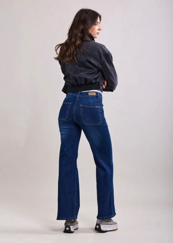Toxik jeans raka vida mörkblå
