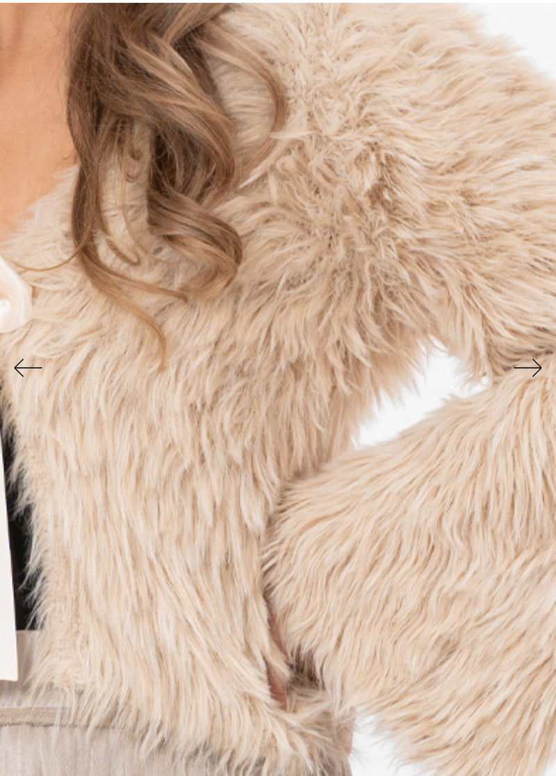 Chantelle knit jacket oyster