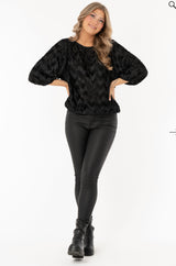 JEWEL PLISSE BLOUSE GOLDEN SAND