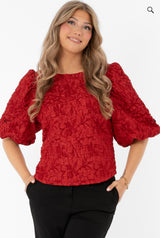 BELORA BLOUSE RUBY RED