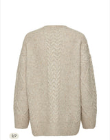 Silja lång kabelstickad