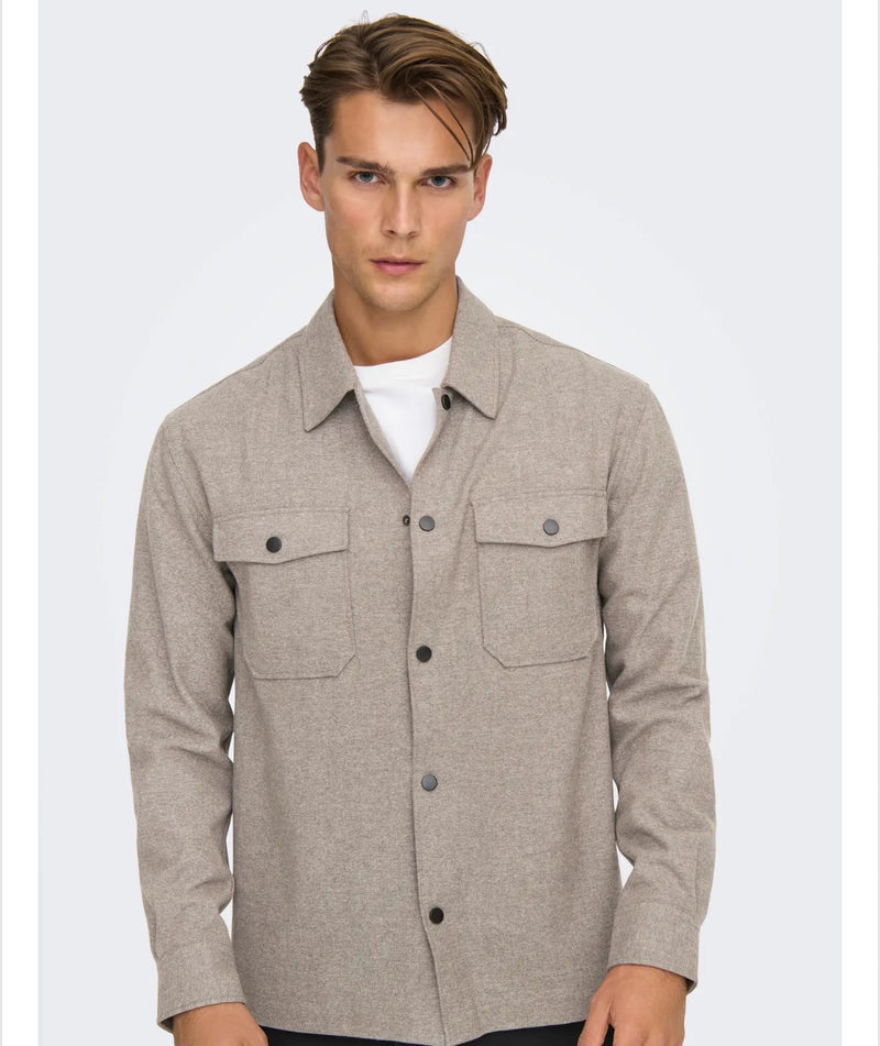 Mark brushed overshirt