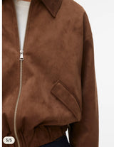 VMSALINA LS FAUX SUEDE BOMBER JACKET