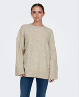 Silja lång kabelstickad