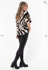 Bea blouse ivory/black