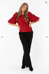 BELORA BLOUSE RUBY RED