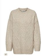 Silja lång kabelstickad