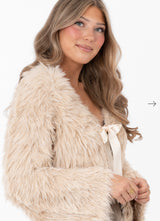 Chantelle knit jacket oyster