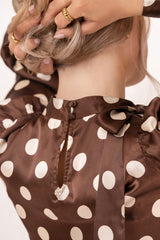 Genevieve Blouse Cinnamon/Champagne
