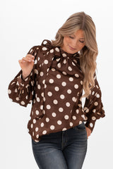 Genevieve Blouse Cinnamon/Champagne