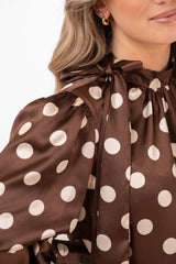 Genevieve Blouse Cinnamon/Champagne
