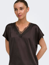 Jacqueline De Yong - Top - Chocolate Plum - V Neck