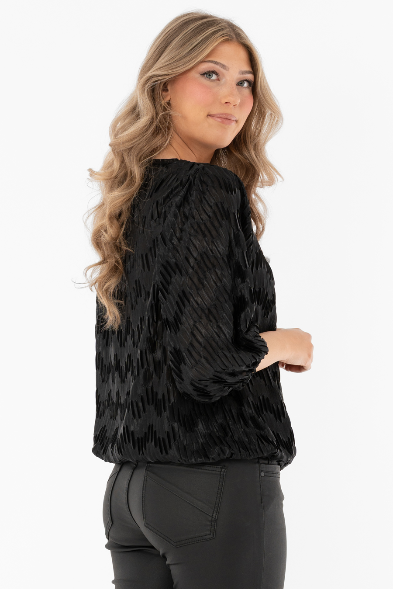 JEWEL PLISSE BLOUSE GOLDEN SAND