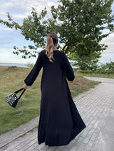 Amanda maxi klänning med ballongärm