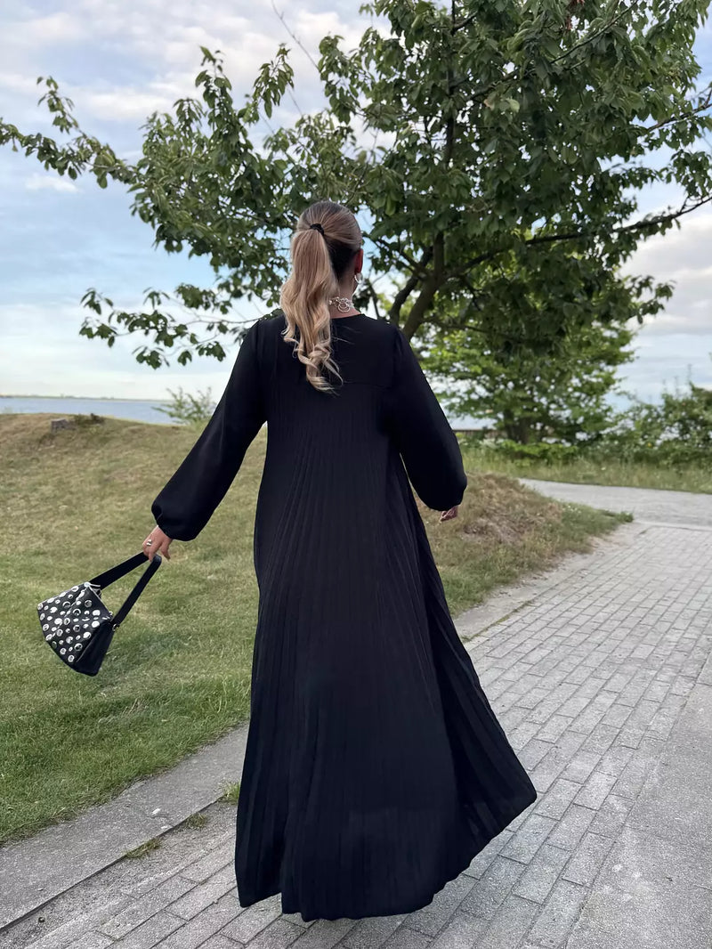 Amanda maxi klänning med ballongärm