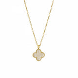 CLOVER NECKLACE IVORY/GOLD