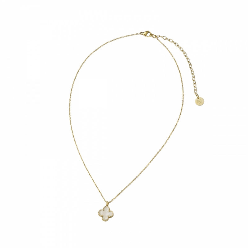 CLOVER NECKLACE IVORY/GOLD