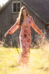 AMBROSIA DRESS ROSE/PISTACHIO/RED