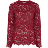 MARTA DU CHATEAU DAM LÅNGÄRMAD SPETS-T-SHIRT MDCMILLEY 7707