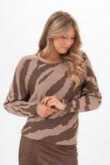 Eleanor Sweater Deep Brown/Taupe