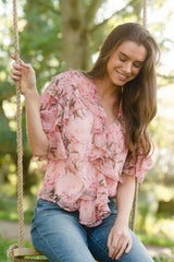 BLOSSOM BLOUSE POWDER PINK/ROSE
