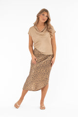 Ibiza skirtleo printed coffe/gold