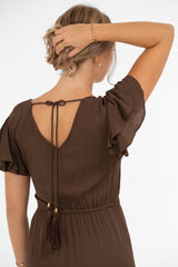 Jane dress coffe Brown