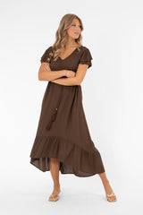 Jane dress coffe Brown