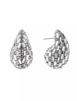 Drop sparkle earring silver
