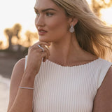 Drop sparkle earring silver