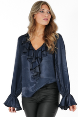 Selma blouse midnight blue