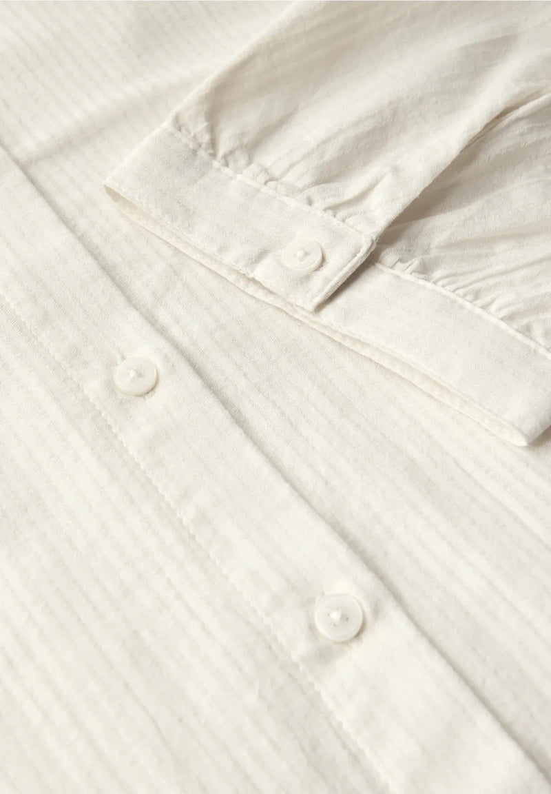 Cecil solid stripe blouse  vanilla white