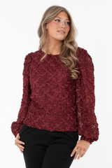Isolde blouse vinröd