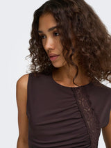 Jacqueline De Yong - Top - Chocolate Plum - Misty S/L