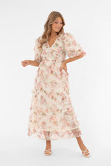 ALVAH DRESS BUTTERCREAM/ROSE