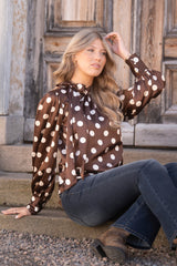 Genevieve Blouse Cinnamon/Champagne