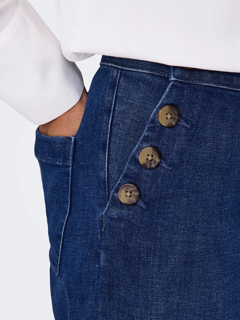 ONLMADISON HW BUTTON WIDE DNM GEN533