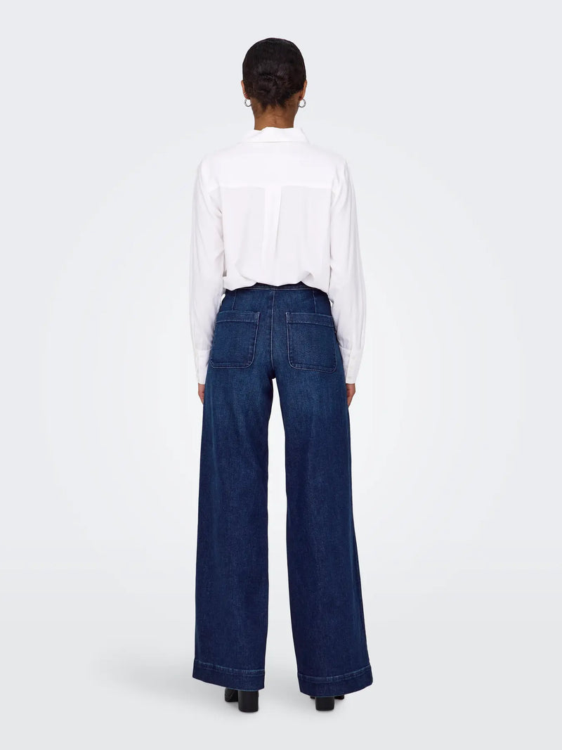 ONLMADISON HW BUTTON WIDE DNM GEN533