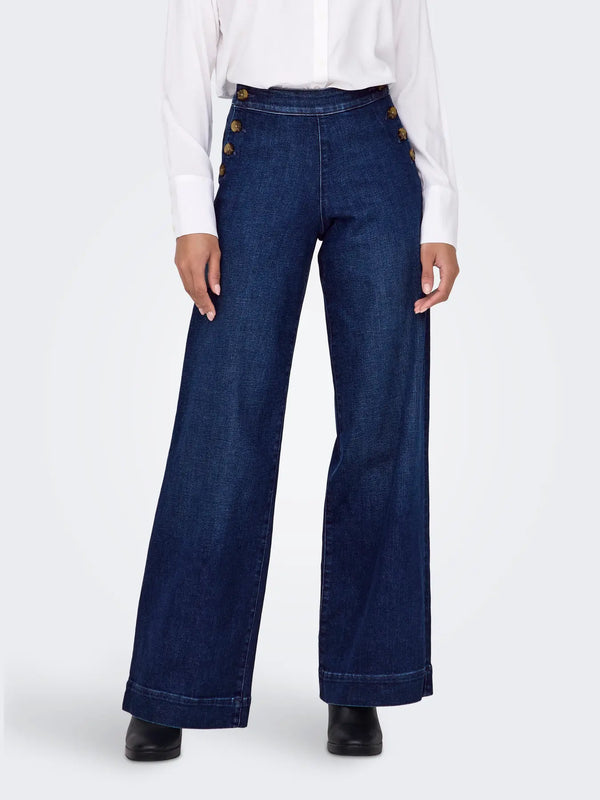 ONLMADISON HW BUTTON WIDE DNM GEN533
