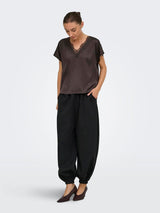 Jacqueline De Yong - Top - Chocolate Plum - V Neck