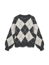 Doffy jaquard tröja- Grå melange  Vero Moda